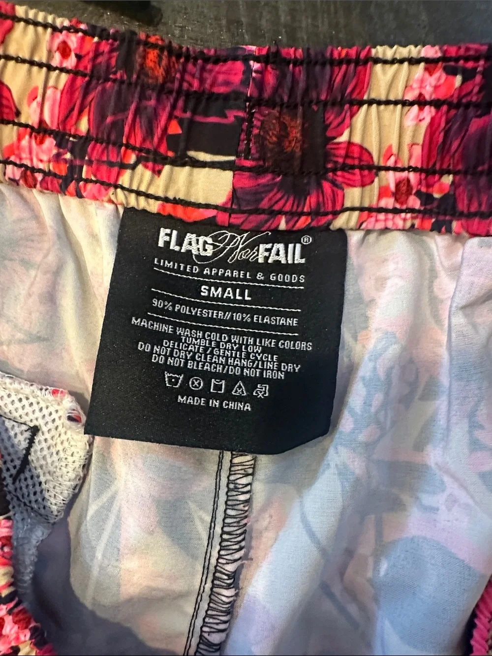 flag nor fail Women's Athletic Shorts - Black, Teal, Pink Floral